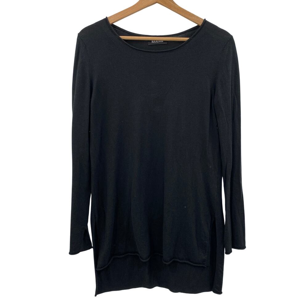 NAADAM‎ M black silk cashmere tunic sweater